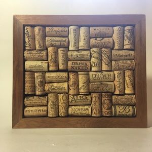Wine Cork Art Virginia Wines Wood Frame
